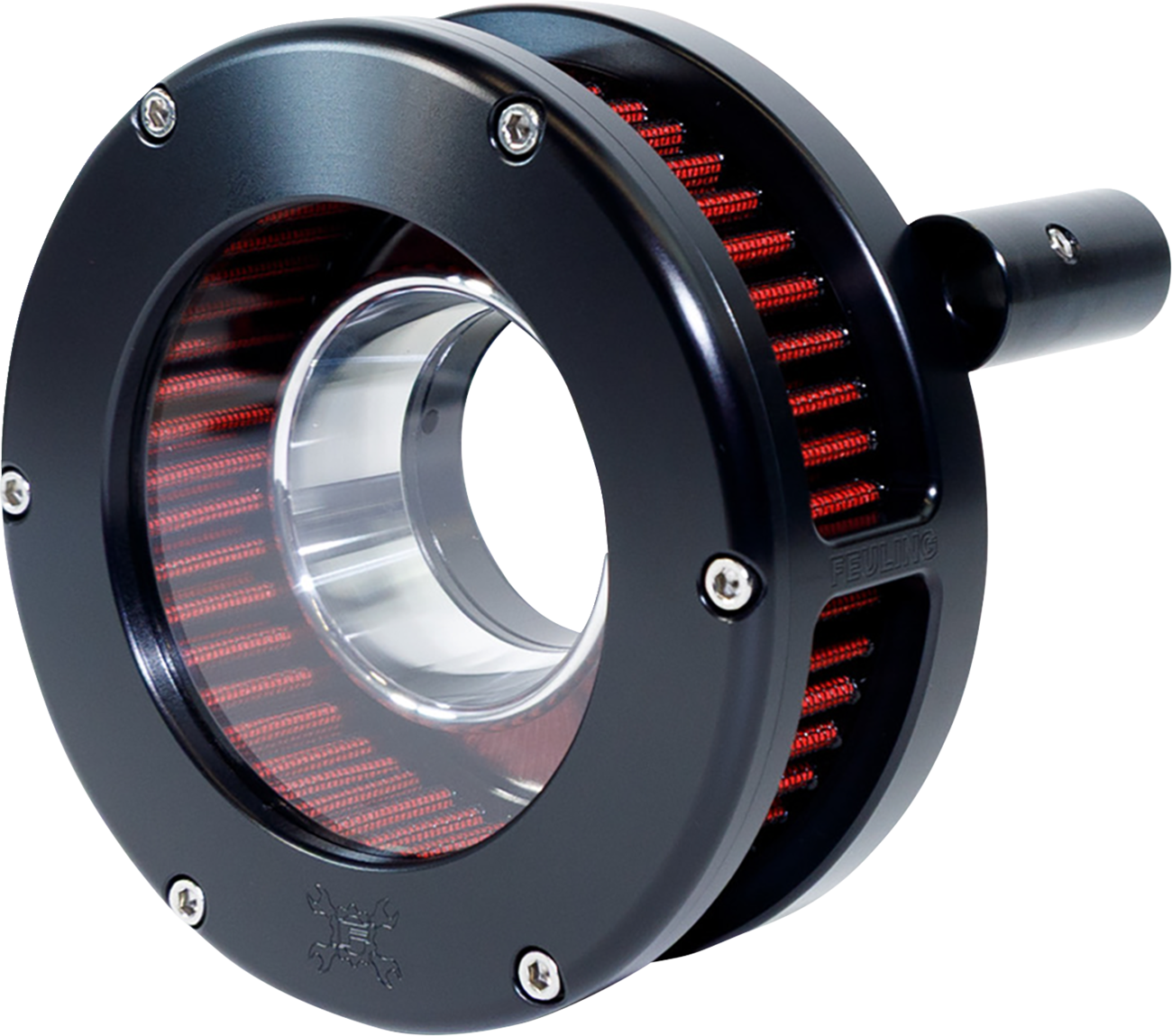 AIR CLEANER BA SLIM CLEAR COVER BLACK/RED 93-99 EVO