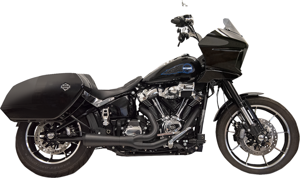 EXHAUST SHORT RIPPER 2:1 W/MEGAPHONE BLACK M8 SOFTAIL