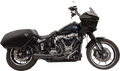 EXHAUST SHORT RIPPER 2:1 W/MEGAPHONE BLACK M8 SOFTAIL