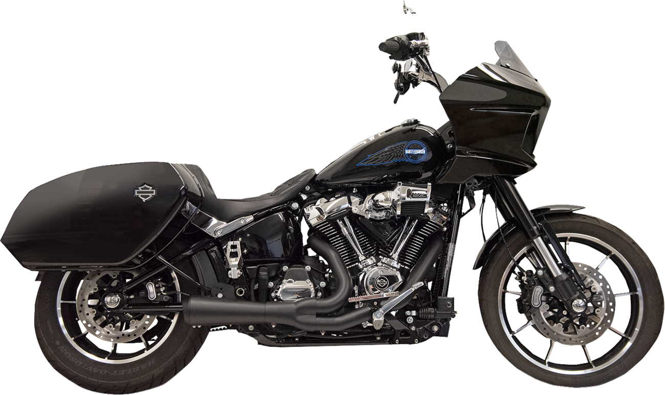 EXHAUST SHORT RIPPER 2:1 W/MEGAPHONE BLACK M8 SOFTAIL