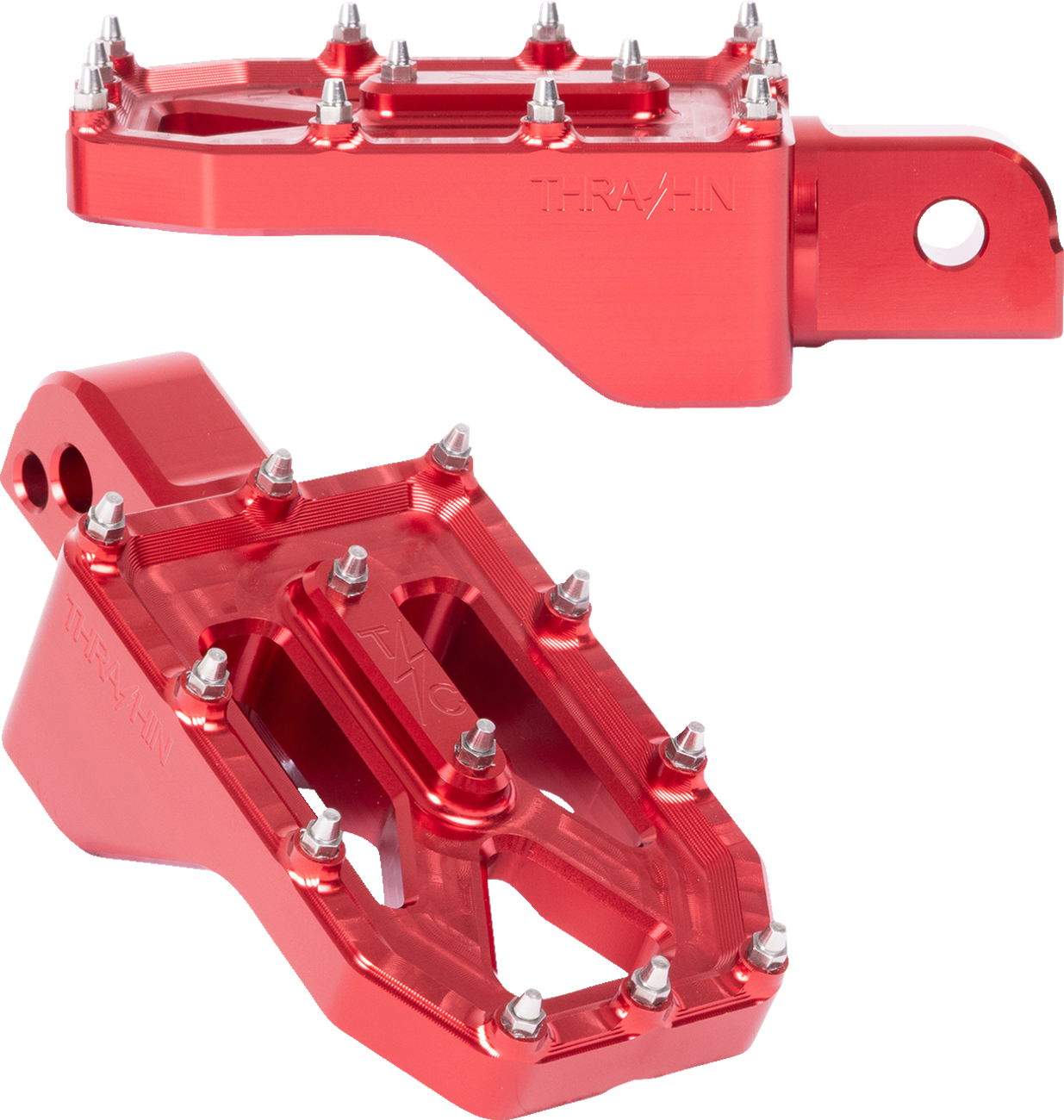 FOOTPEGS AGGRESSOR REAR M8 SOFTAIL RED