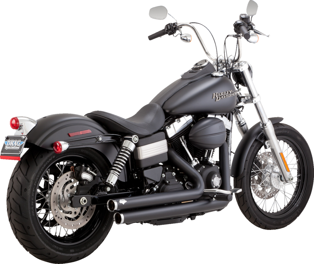 EXHAUST BIG SHOTS STAGGERED MATTE BLK 06-09 DYNA