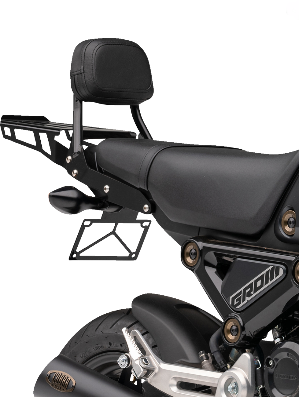 SISSY BAR RACK-FORMED (BLK) GROM 22-23