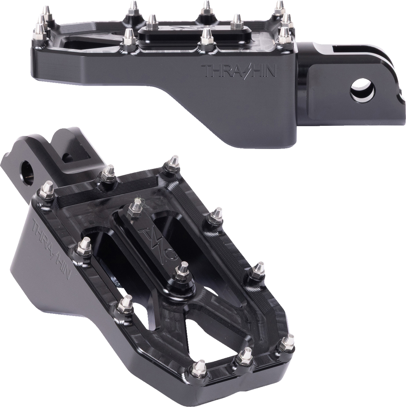 FOOTPEGS AGGRESSOR FRONT M8 SOFTAIL BLACK