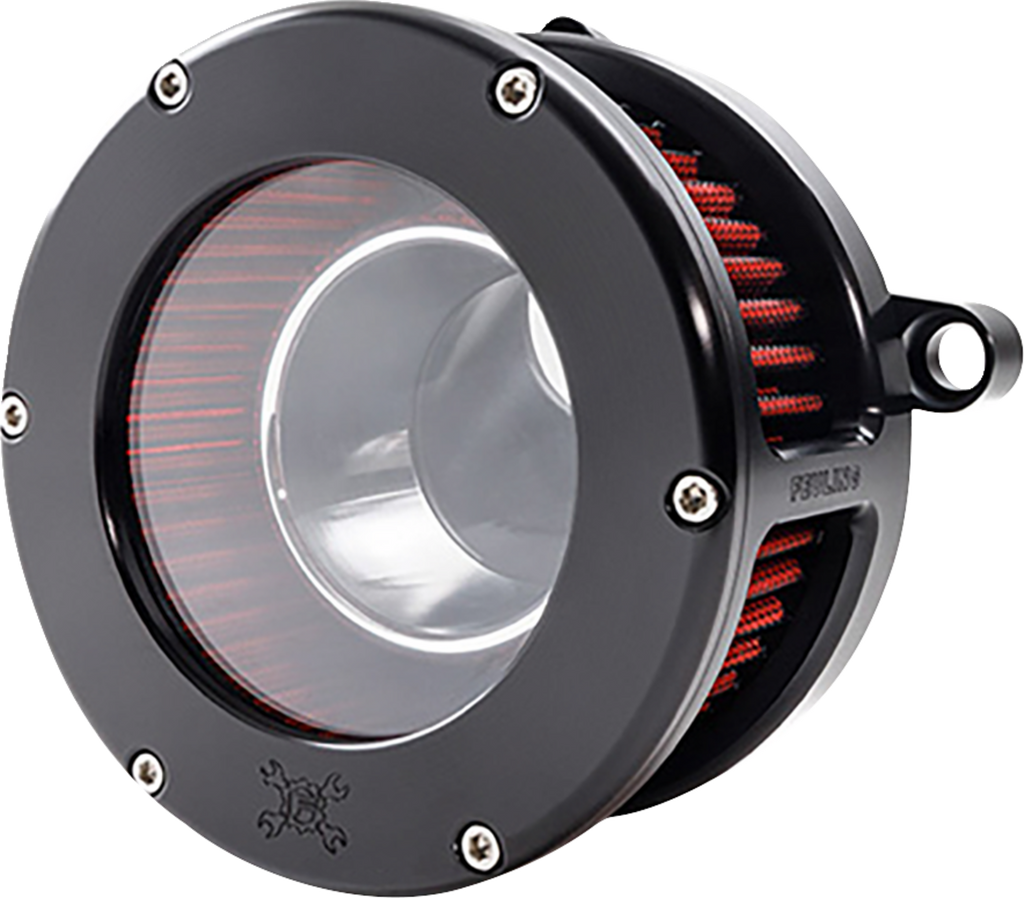 AIR CLEANER BA CLEAR COVER BLACK/RED M8 VVT