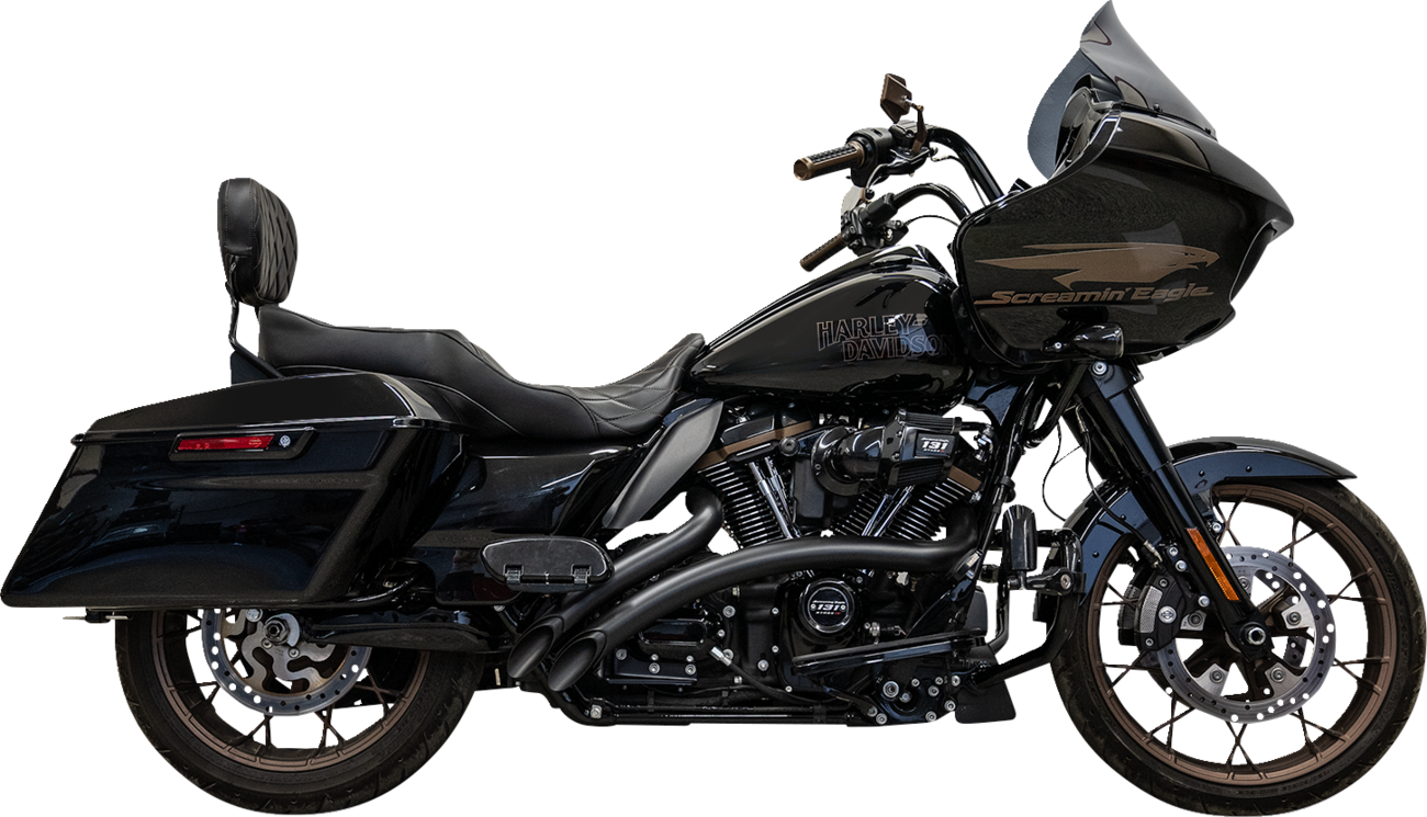 Exhaust Sweeper Black with sheilds M8 Touring 2016-2023