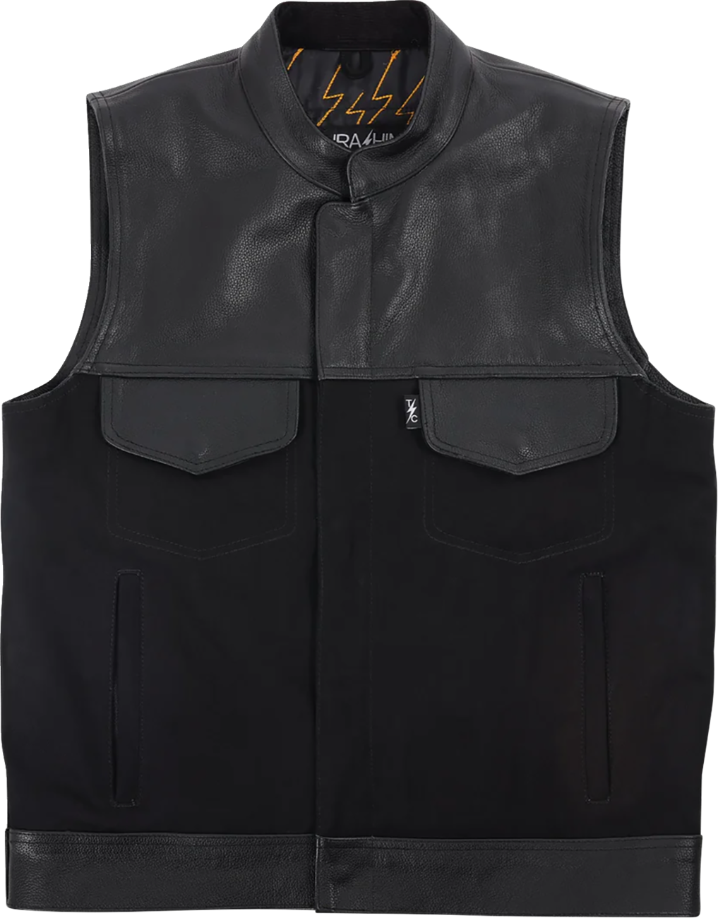 VEST KANAN LEATHER DENIM MEDIUM