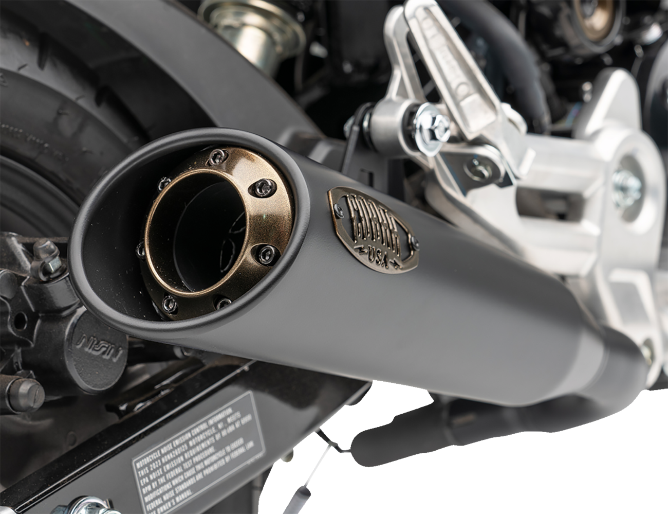 SLIP-ON MUFFLER (BLK) WITH BRONZE TIP GROM 22-23