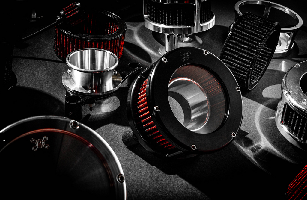 AIR CLEANER BA CLEAR COVER BLACK/RED M8 VVT