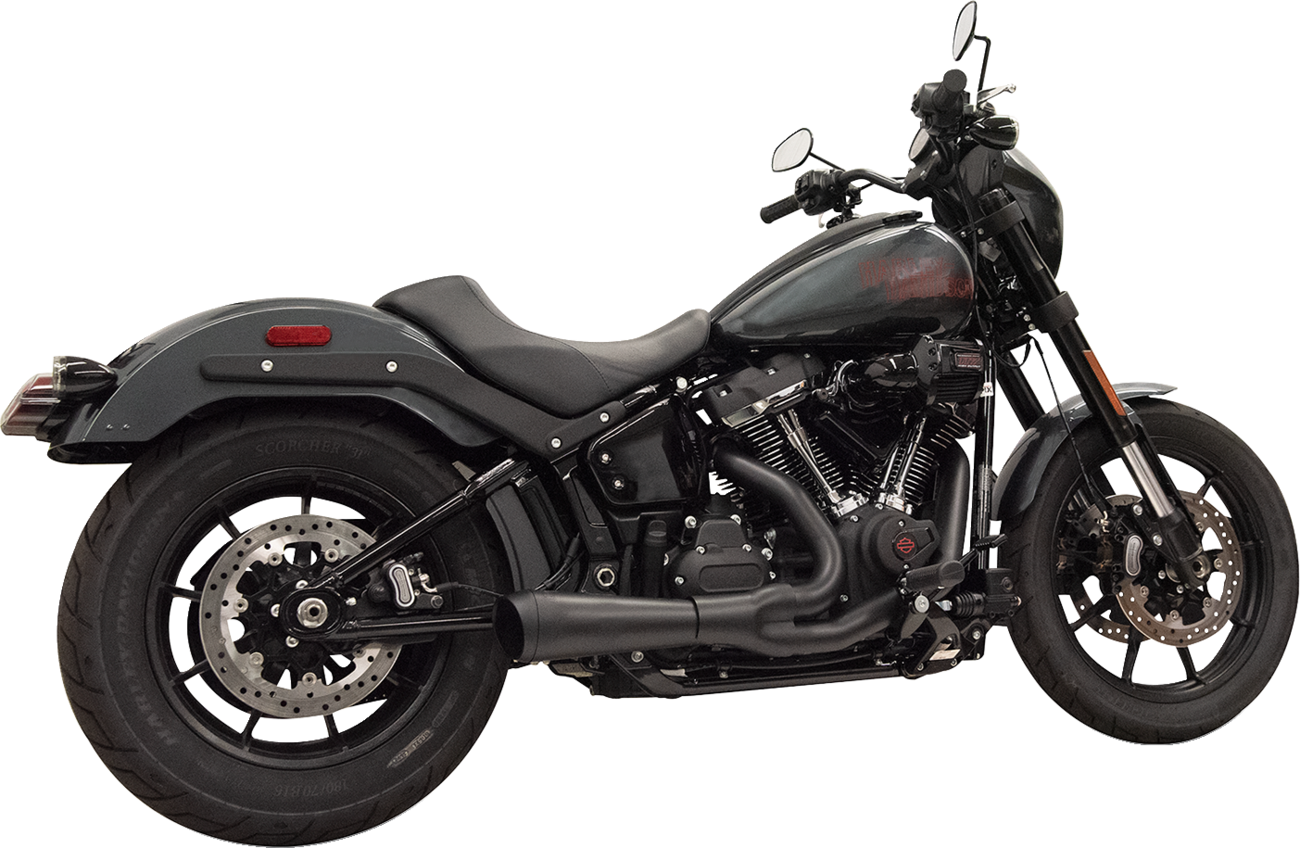 EXHAUST SHORT RIPPER 2:1 BLACK M8 SOFTAIL