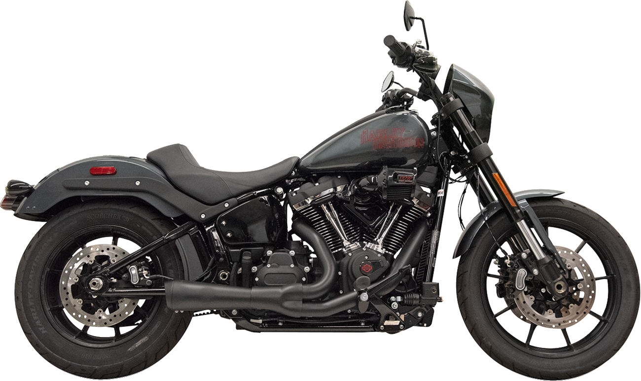 EXHAUST SHORT RIPPER 2:1 BLACK M8 SOFTAIL