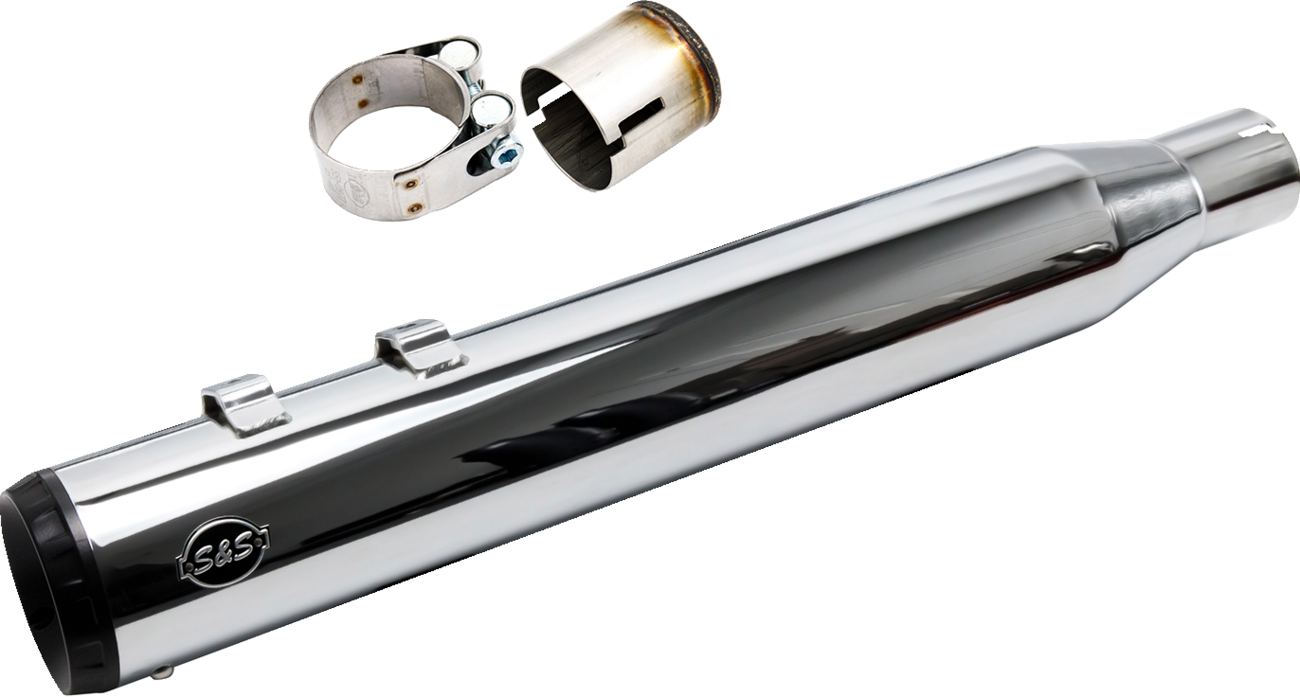 Muffler Swindler 2:1 Chrome 4" M8 Touring