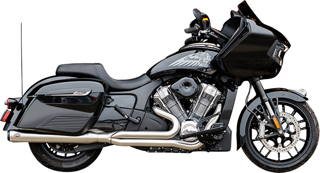 Exhaust Qualifier 2:1 Brushd SS 49 State Indian w/Powerplus