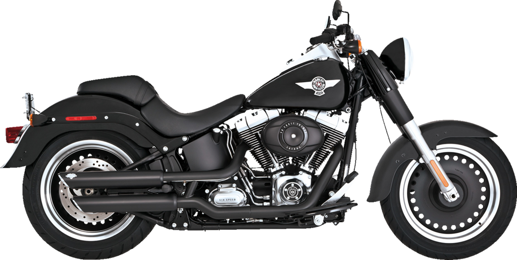 MUFFLERS 3" TWIN SLASH BLACK FATBOY DEUCE