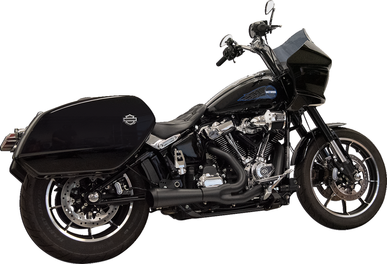 EXHAUST SHORT RIPPER 2:1 W/MEGAPHONE BLK 49 TATE M8 SOFTAIL