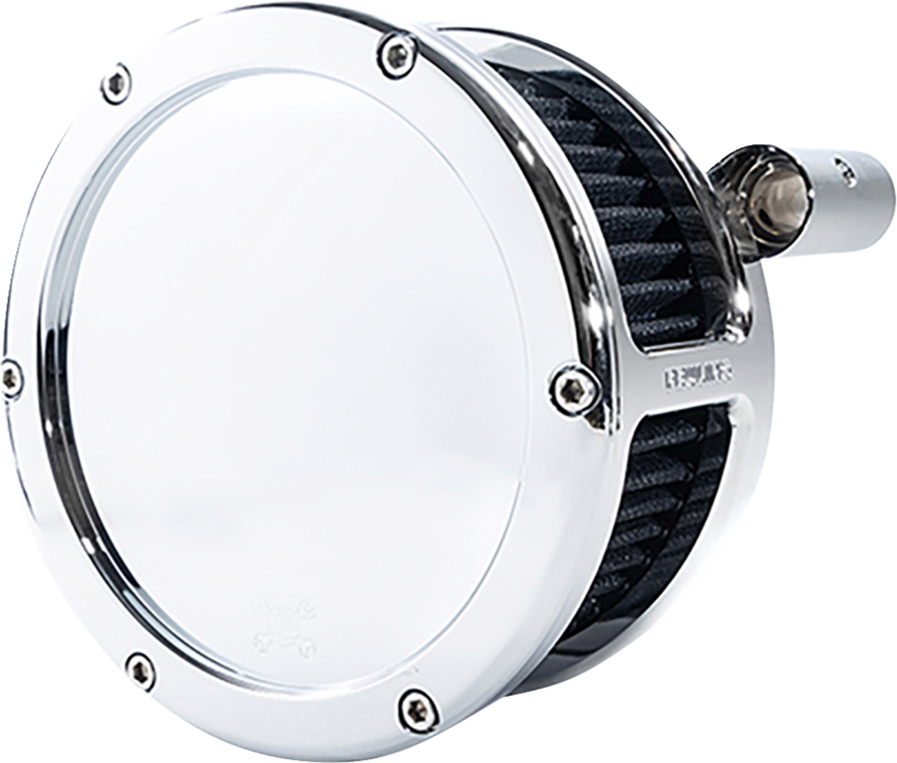 AIR CLEANER BA SOLID COVER CHROME/BLACK 08-16 TOUR TBW