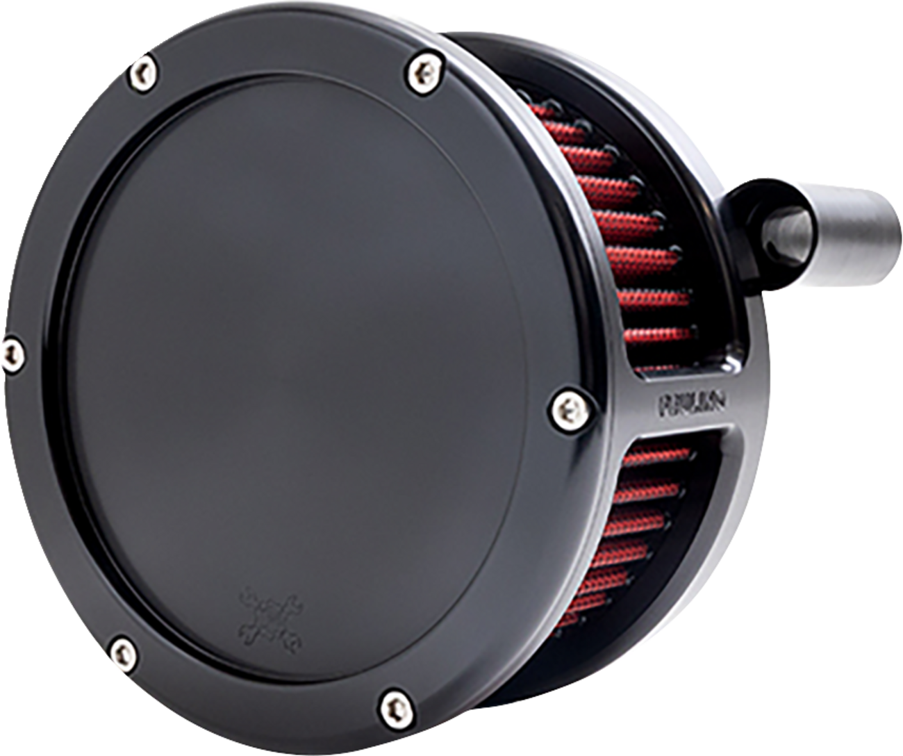 AIR CLEANER BA SOLID COVER BLACK/RED 99-17 TC
