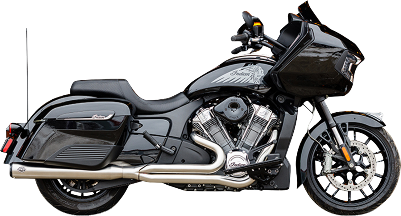Exhaust Qualifier 2:1 Brushd SS RaceOnly Indian w/Powerplus