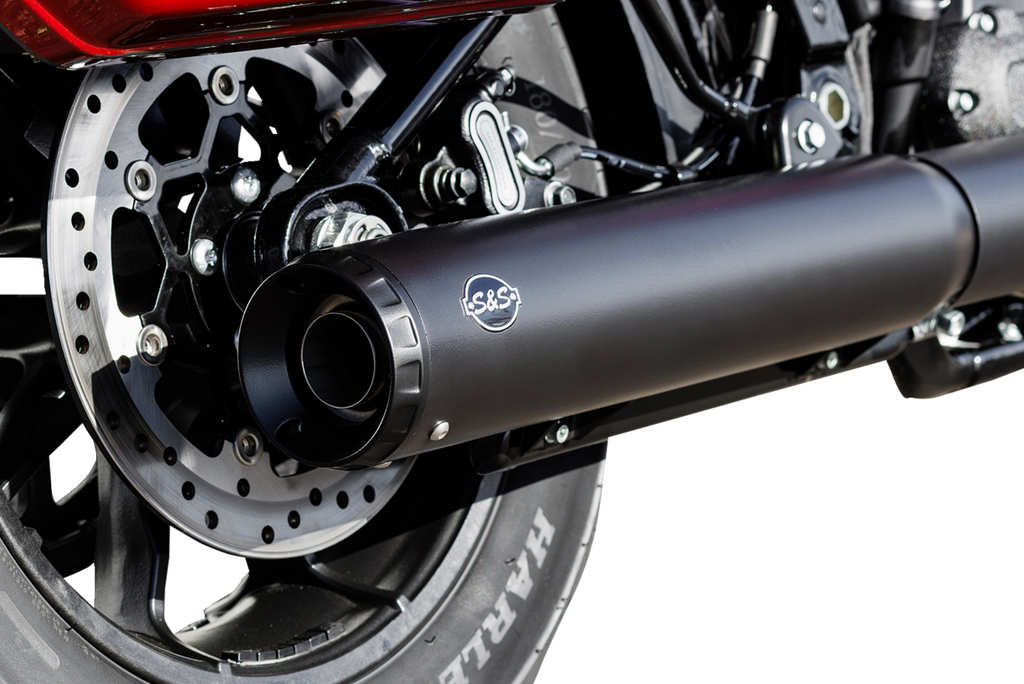 Muffler Slip-On Grand National 50 State 4" Black M8 Softail