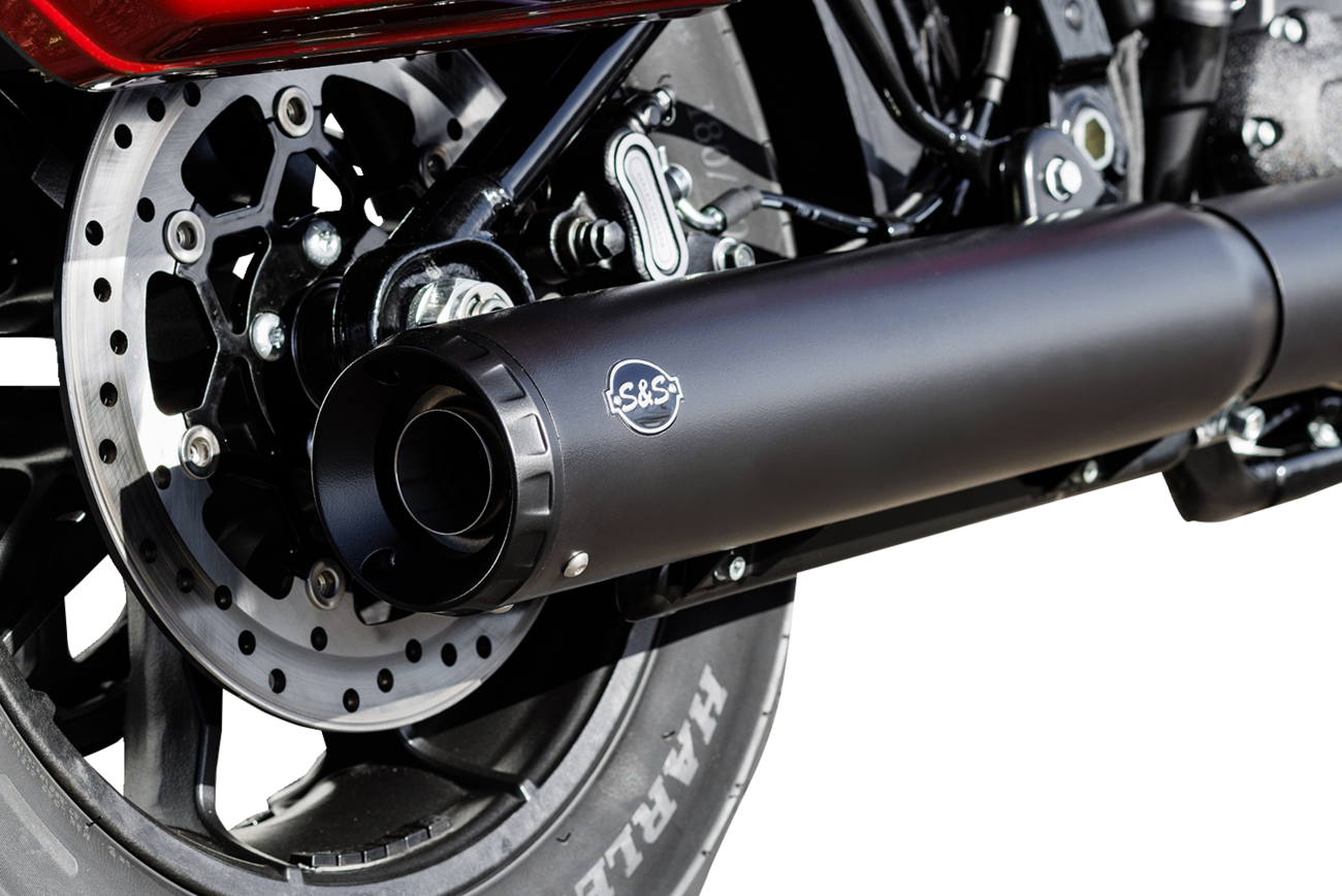 Muffler Slip-On Grand National 50 State 4" Black M8 Softail