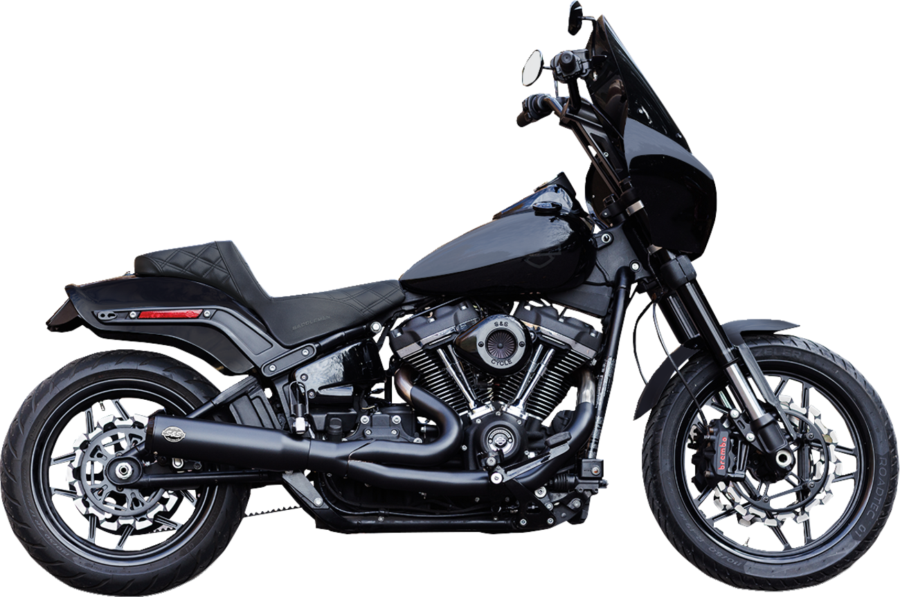 Exhaust 2:1 Qualifier Race Only Black M8 Softail 2018-23