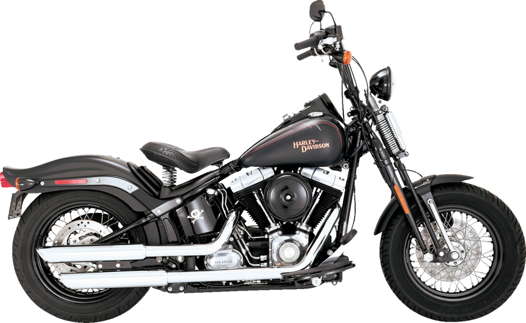 MUFFLERS 3" TWIN SLASH CHROME DLX CRSBNS SLM