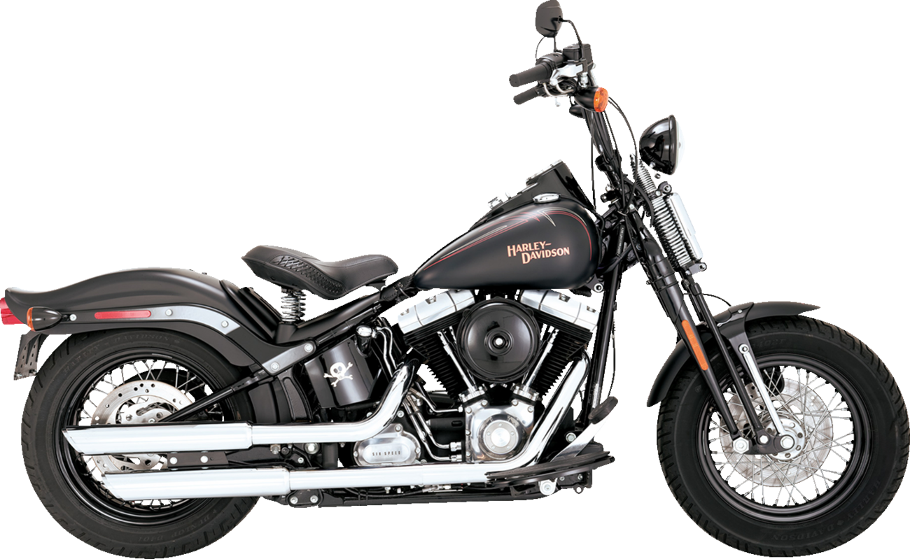MUFFLERS 3" TWIN SLASH CHROME DLX CRSBNS SLM