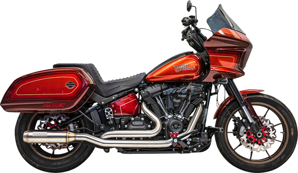Exhaust True Dual SS with 4" Muffler M8 Softail 18-23