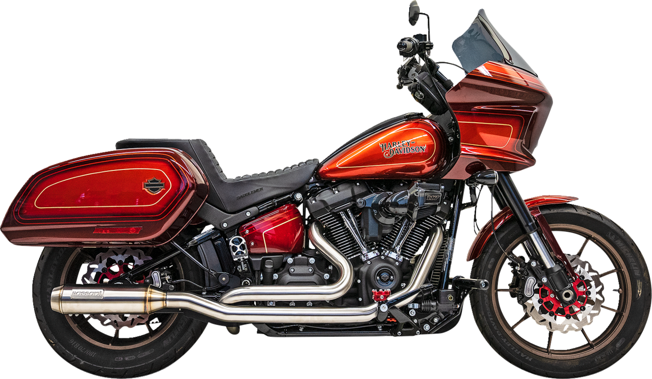 Exhaust True Dual SS with 4" Muffler M8 Softail 18-23