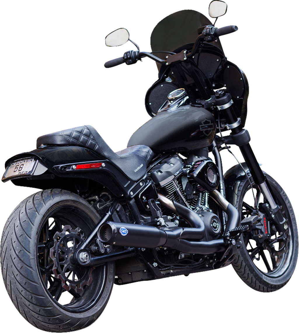 Exhaust 2:1 Qualifier Race Only Black M8 Softail 2018-23