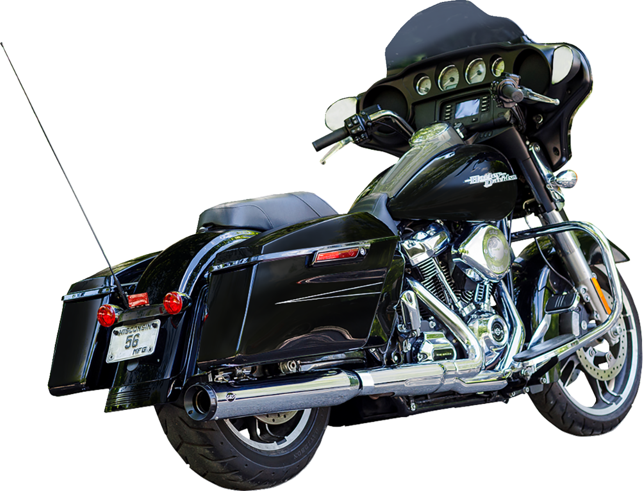 Muffler Swindler 2:1 Chrome 4" M8 Touring