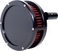 AIR CLEANER BA SLIM SOLID COVER BLACK/RED 08-16 TOURING