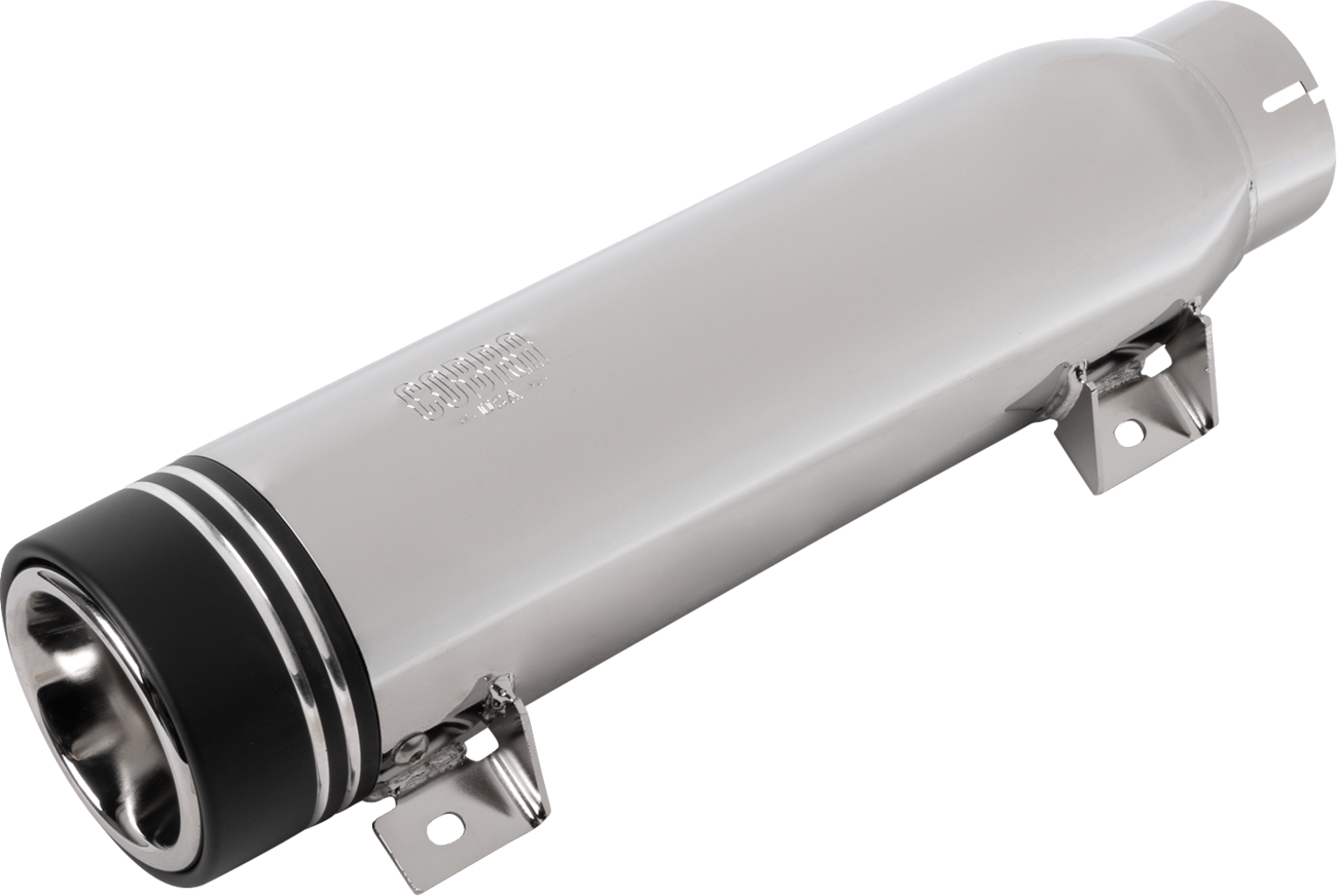 MUFFLER SHORT DUAL GROVE TIP CHROME
