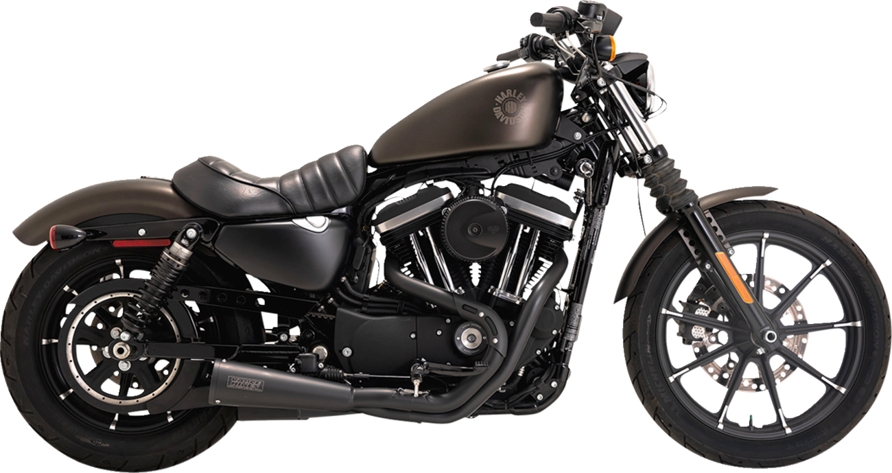 EXHAUST 2 INTO 1 STAINLESS UPSWEEP BLACK SPORTSTER