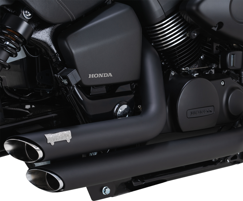 EXHAUST SHORTSHOTS STAGGERED HONDA SHADOW BLACK