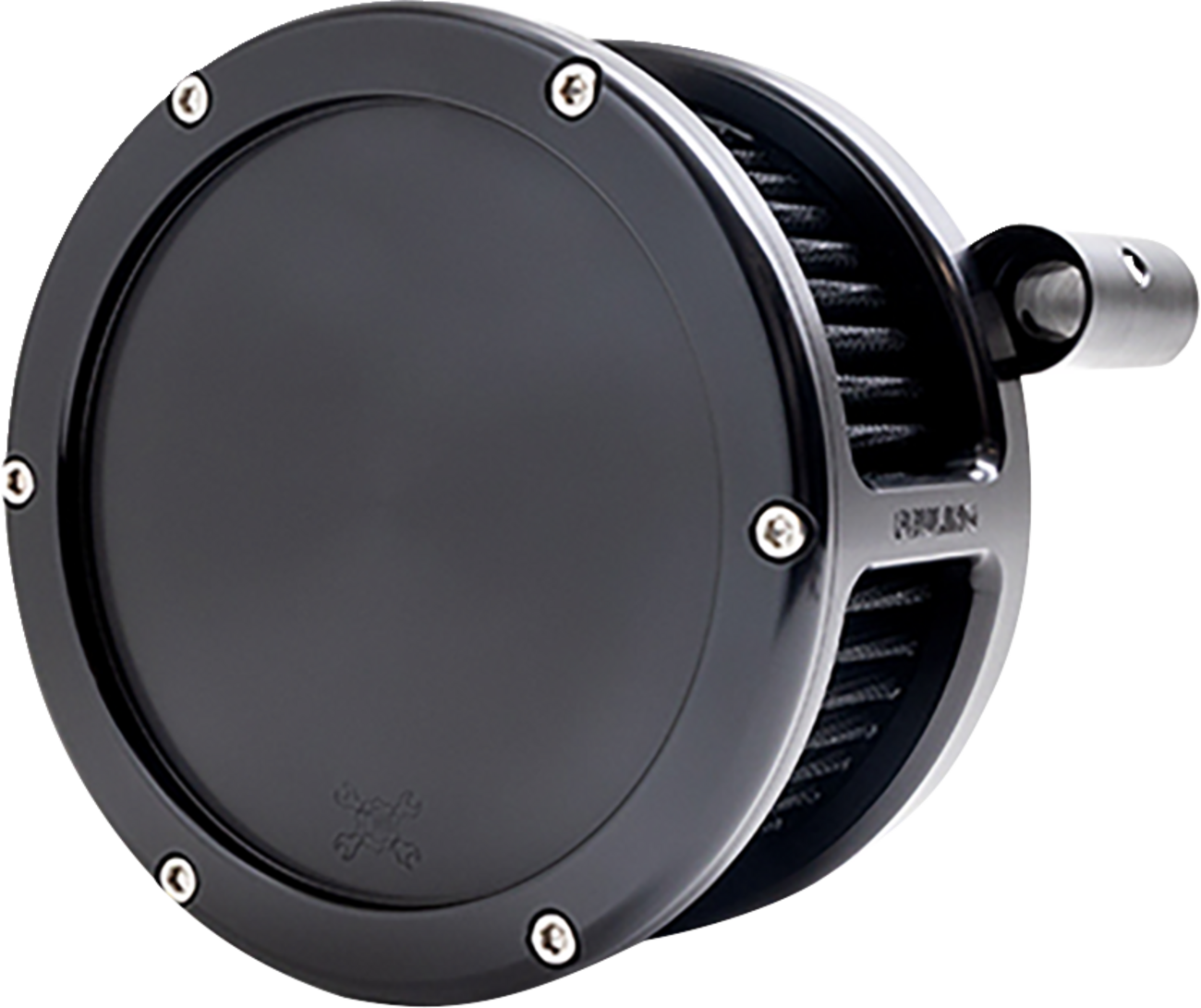 AIR CLEANER BA SOLID COVER BLACK/BLACK 99-17 TC DYNA