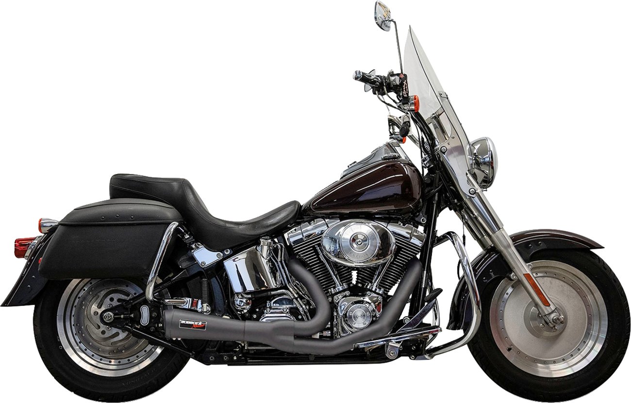Exhaust 2:1 Ripper Short Black Softails 89-2017