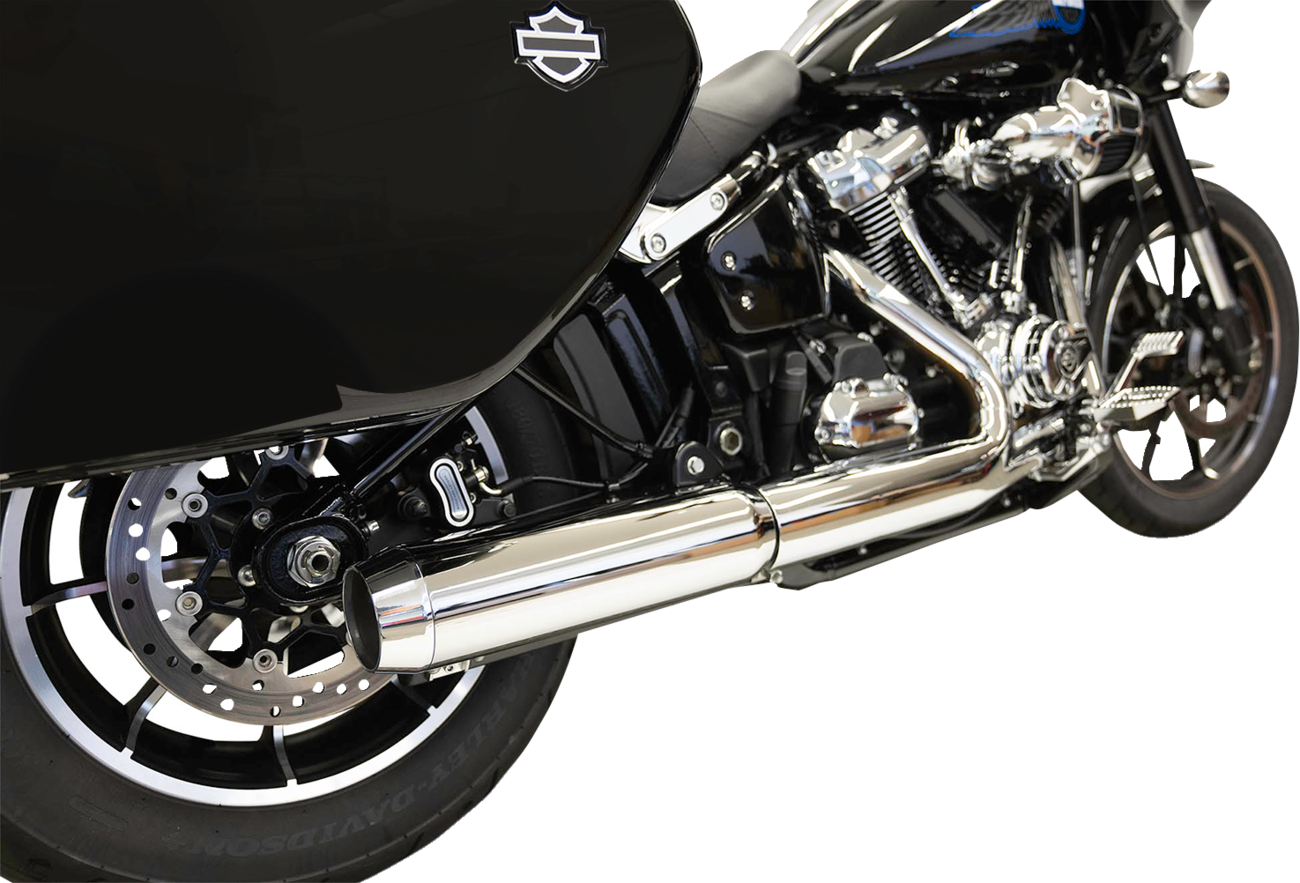 Muffler Slip-On 4" Chrome w/2.5"x10" Baffle Core 49 State