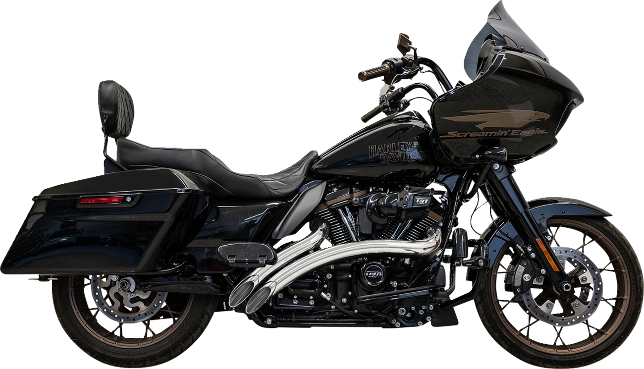 Exhaust Sweeper Chrome with sheilds M8 Touring 2016-2023