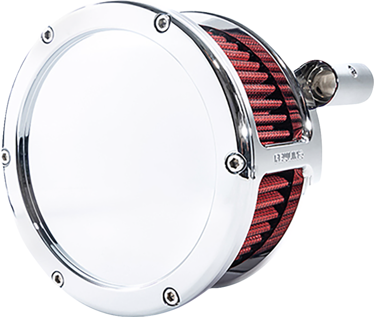 AIR CLEANER BA SOLID COVER CHROME/RED 93-99 EVO BT